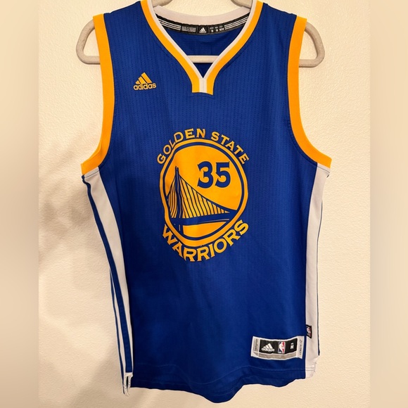 adidas Other - Adidas Kevin Durant Golden State Warriors Men’s Sz Med Jersey Blue/Gold